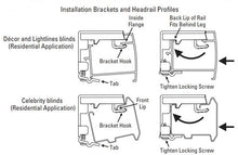 Hunter Douglas & Levolor Hidden Metal Mounting Bracket for 1