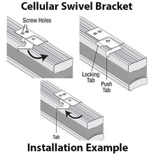 Hunter Douglas Swivel-Style Mounting Bracket for Cellular and Pleated Shades with a 1 1/8