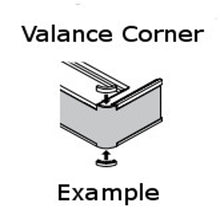Levolor Valance Corner Cap for Vertical Blind Valances